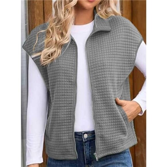 Zip-Up Vest Coat - Picture 7 of 9